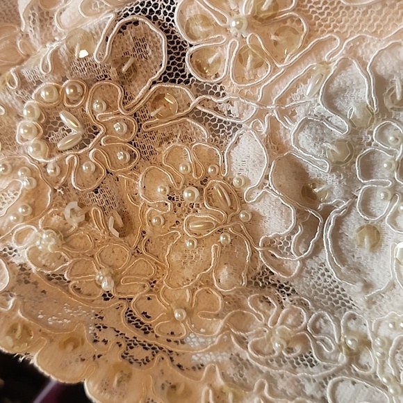 Vtg Stunning Victorian silk  Wedding gown sold as is - Picture 12 of 12